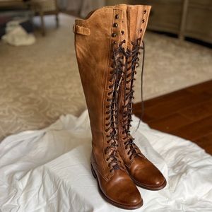 BED STU Della Tall Boots in Caramel Rustic Color Women’s Size 8